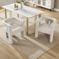 Sillón decorativo de chenilla beige/amarillo/naranja/rosa, juego de 2