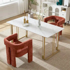 Sillón decorativo de chenilla beige/amarillo/naranja/rosa, juego de 2