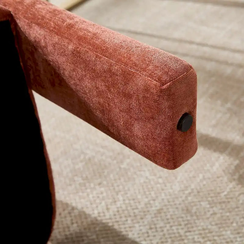 Sillón decorativo de chenilla beige/amarillo/naranja/rosa, juego de 2