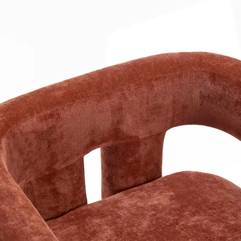 Sillón decorativo de chenilla beige/amarillo/naranja/rosa, juego de 2