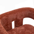 Sillón decorativo de chenilla beige/amarillo/naranja/rosa, juego de 2
