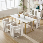 Sillón decorativo de chenilla beige/amarillo/naranja/rosa, juego de 2