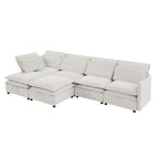 Sofá cama de 1 plaza, color beige