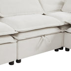 Sofá cama de 1 plaza, color beige