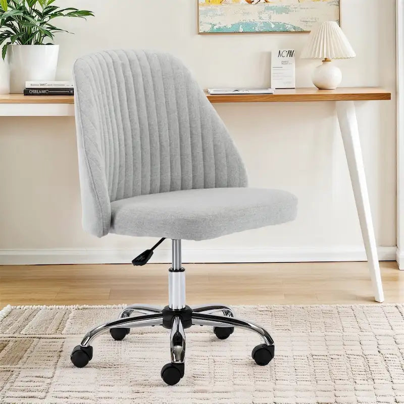 Silla de trabajo giratoria sin brazos, para 1 persona, rosa/azul/amarilla/verde/negra/gris
