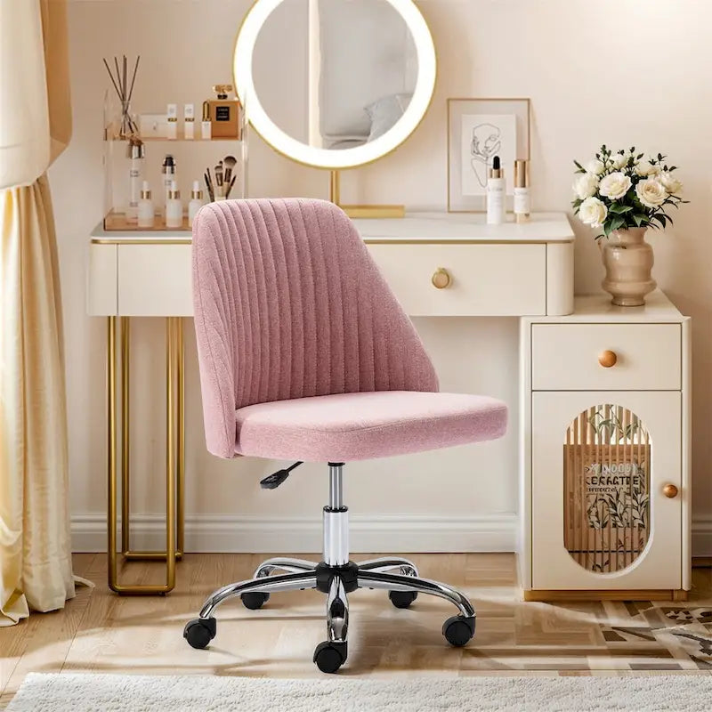 Silla de trabajo giratoria sin brazos, para 1 persona, rosa/azul/amarilla/verde/negra/gris