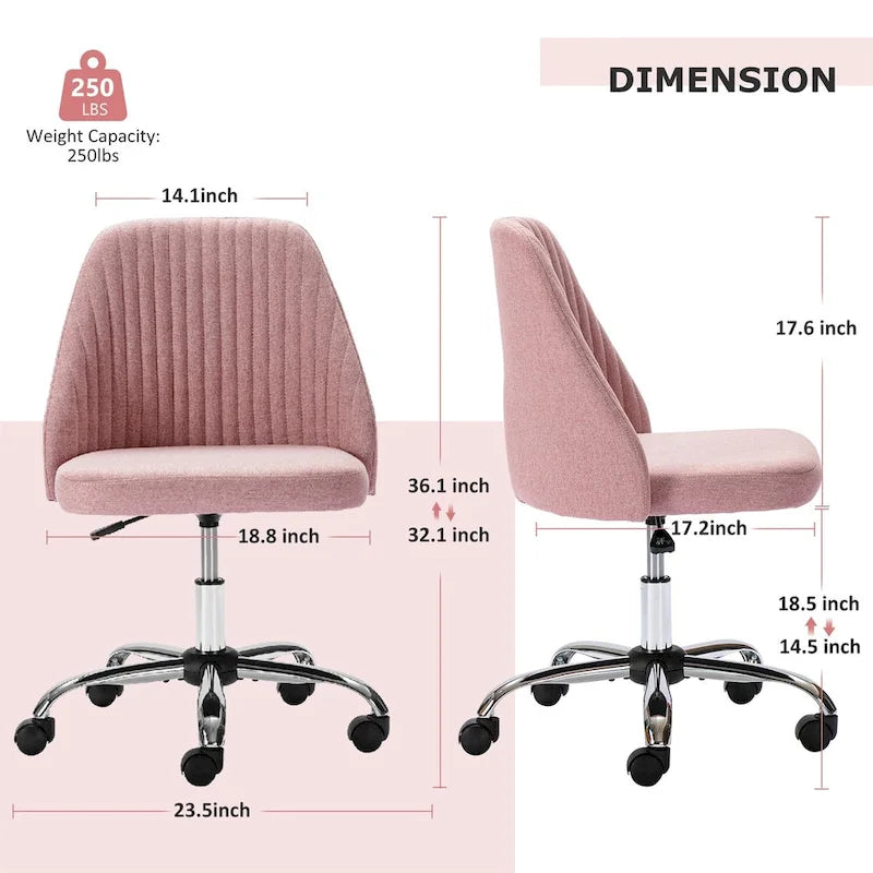 Silla de trabajo giratoria sin brazos, para 1 persona, rosa/azul/amarilla/verde/negra/gris