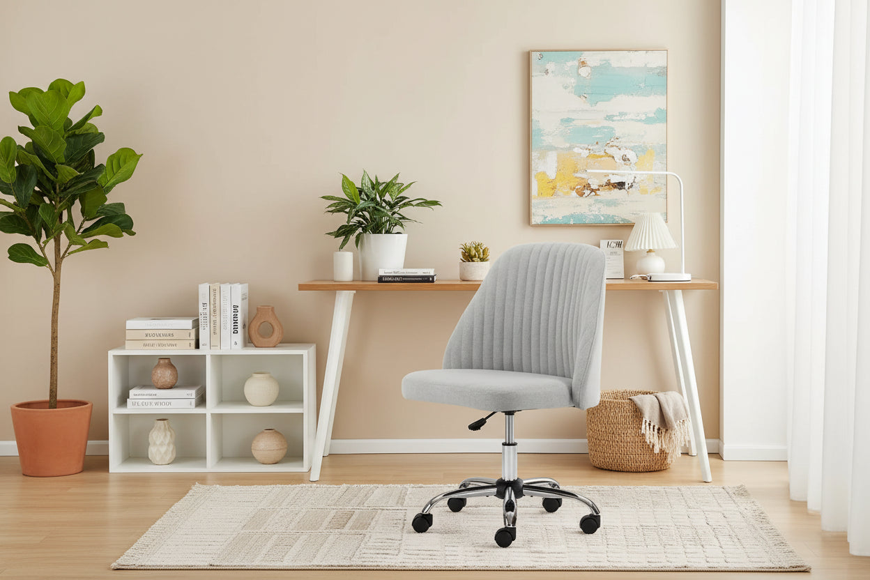 Silla de trabajo giratoria sin brazos, para 1 persona, rosa/azul/amarilla/verde/negra/gris