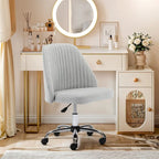 Silla de trabajo giratoria sin brazos, para 1 persona, rosa/azul/amarilla/verde/negra/gris