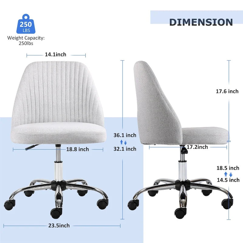 Silla de trabajo giratoria sin brazos, para 1 persona, rosa/azul/amarilla/verde/negra/gris