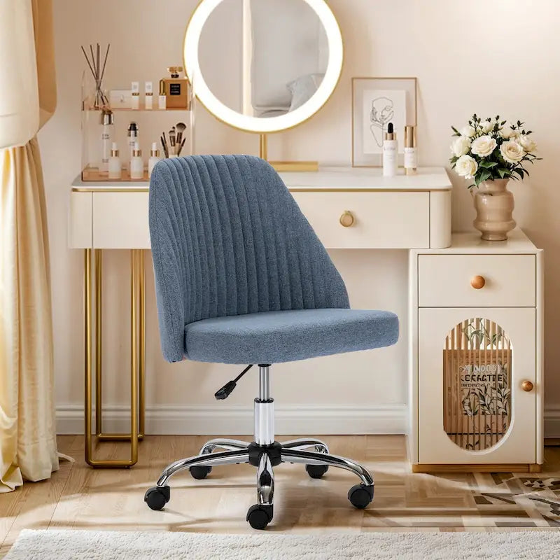 Silla de trabajo giratoria sin brazos, para 1 persona, rosa/azul/amarilla/verde/negra/gris