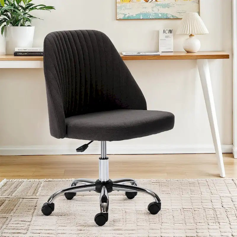Silla de trabajo giratoria sin brazos, para 1 persona, rosa/azul/amarilla/verde/negra/gris