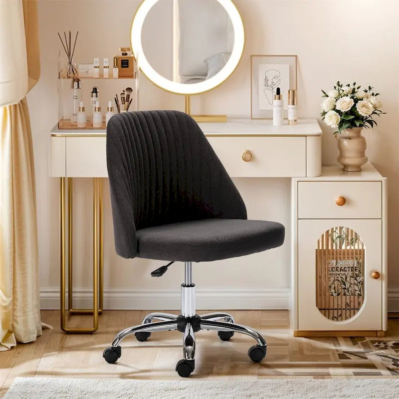 Silla de trabajo giratoria sin brazos, para 1 persona, rosa/azul/amarilla/verde/negra/gris