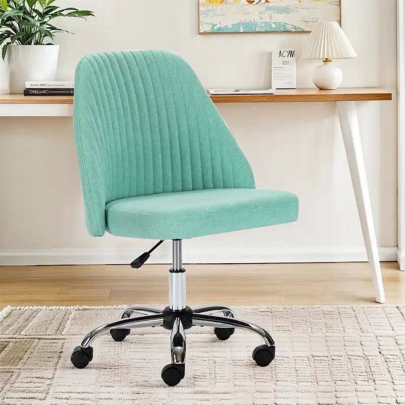 Silla de trabajo giratoria sin brazos, para 1 persona, rosa/azul/amarilla/verde/negra/gris