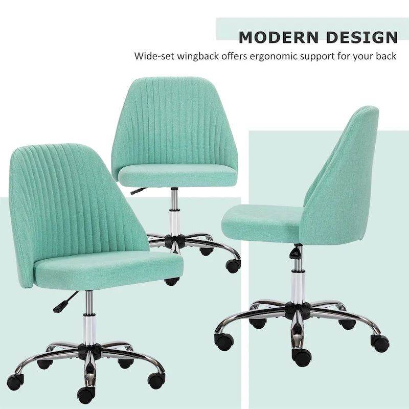 Silla de trabajo giratoria sin brazos, para 1 persona, rosa/azul/amarilla/verde/negra/gris
