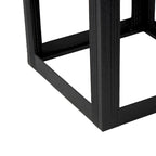 Mesas nido decorativas de hierro negro con recortes arqueados, juego de 3