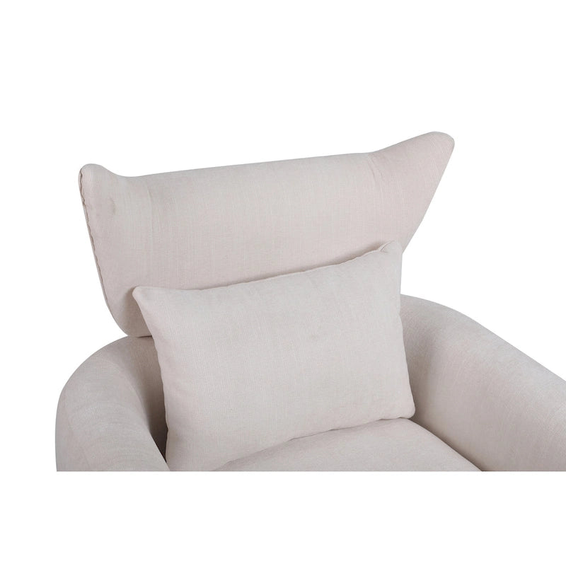 Sillón giratorio azul / beige / rosa, asiento individual, rotación de 360°