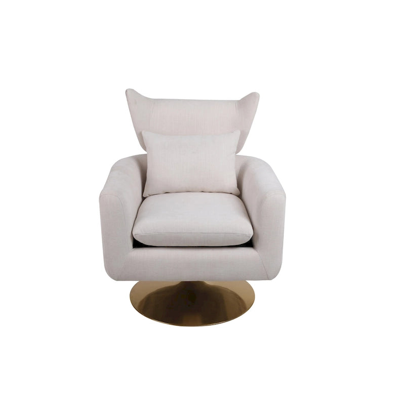 Sillón giratorio azul / beige / rosa, asiento individual, rotación de 360°