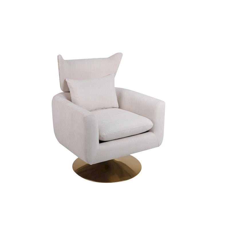 Sillón giratorio azul / beige / rosa, asiento individual, rotación de 360°