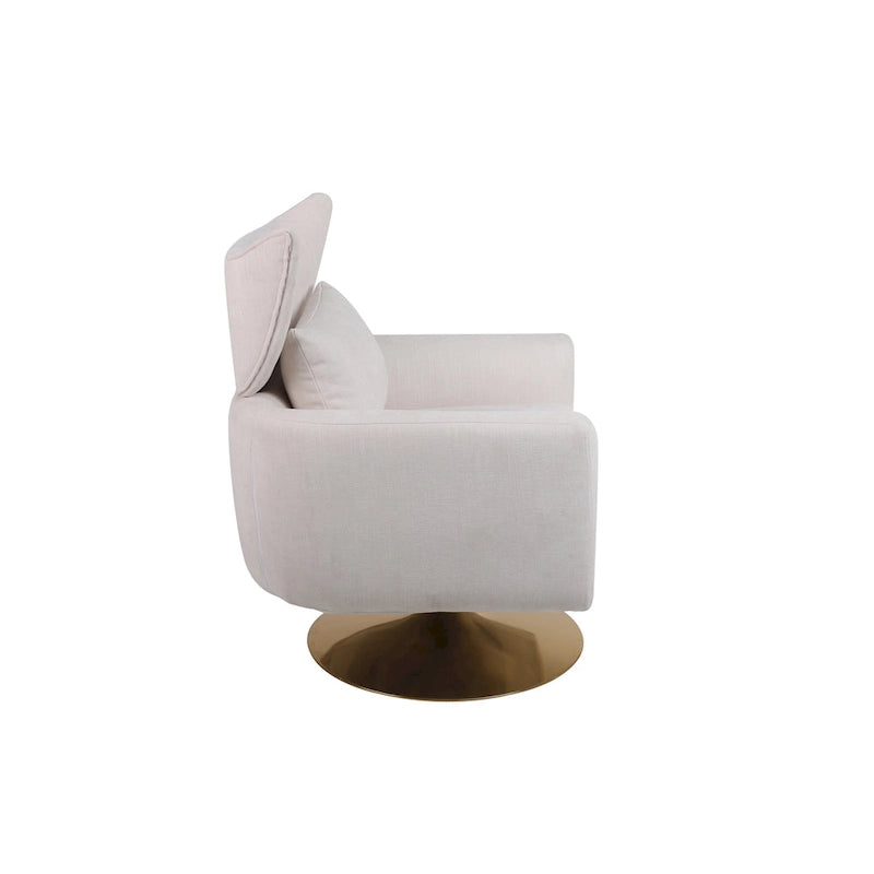 Sillón giratorio azul / beige / rosa, asiento individual, rotación de 360°