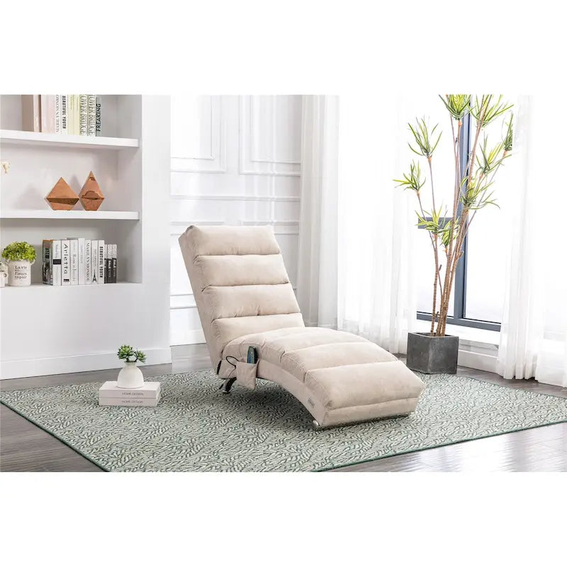 Chaise longue de lino, estilo reclinable, individual