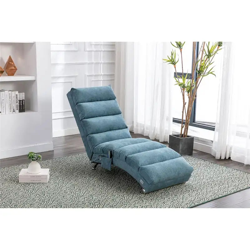 Chaise longue de lino, estilo reclinable, individual