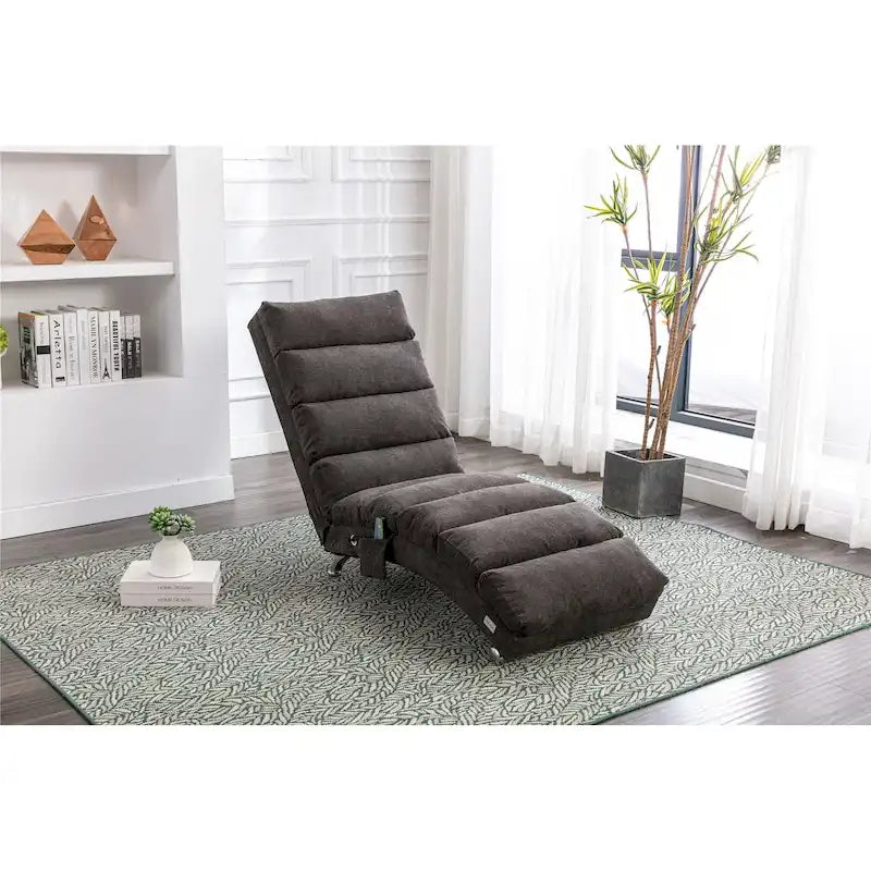 Chaise longue de lino, estilo reclinable, individual