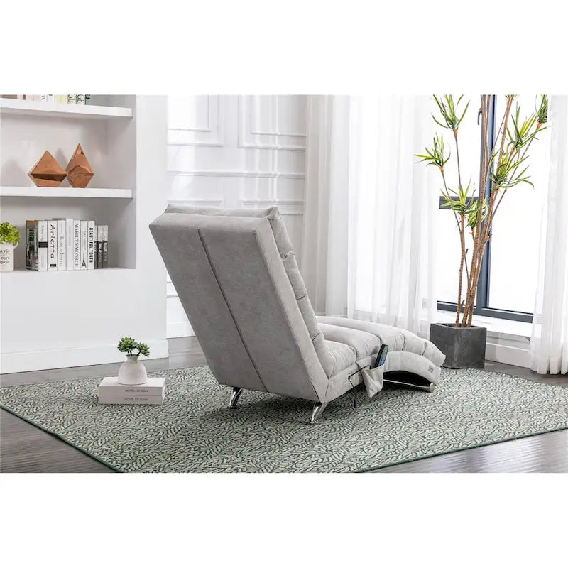 Chaise longue de lino, estilo reclinable, individual