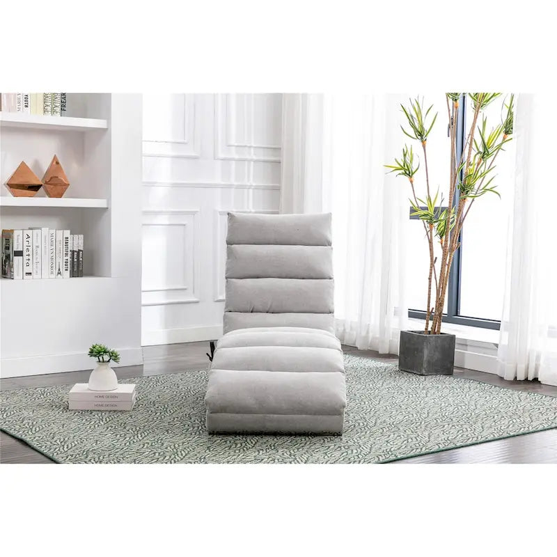 Chaise longue de lino, estilo reclinable, individual