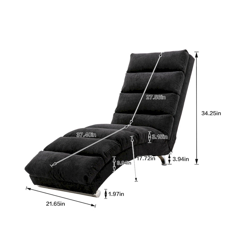 Chaise longue de lino, estilo reclinable, individual
