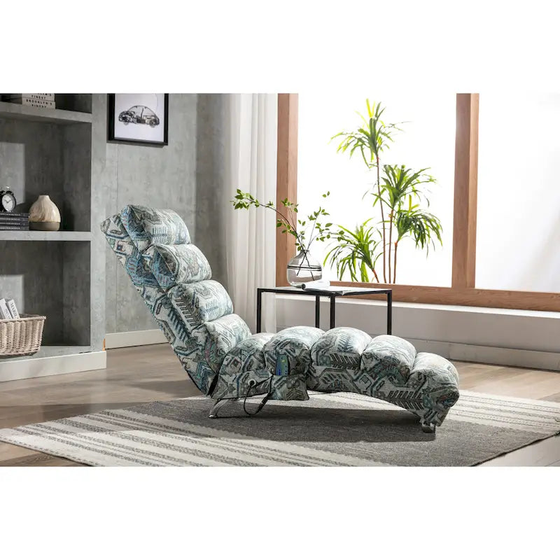 Chaise longue de lino, estilo reclinable, individual