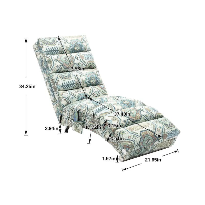 Chaise longue de lino, estilo reclinable, individual