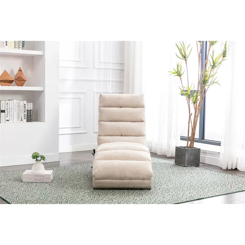 Chaise longue de lino, estilo reclinable, individual