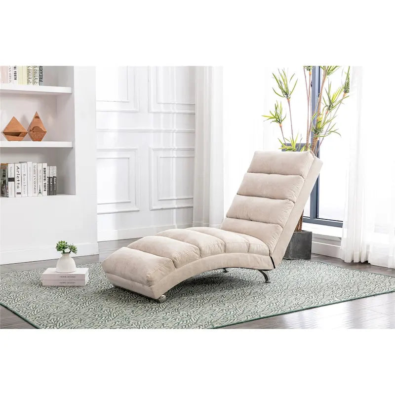 Chaise longue de lino, estilo reclinable, individual