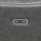 Sofá biplaza reclinable eléctrico Slate Grey / Caramel Brown con consola - 2 plazas