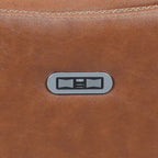 Sofá biplaza reclinable eléctrico Slate Grey / Caramel Brown con consola - 2 plazas