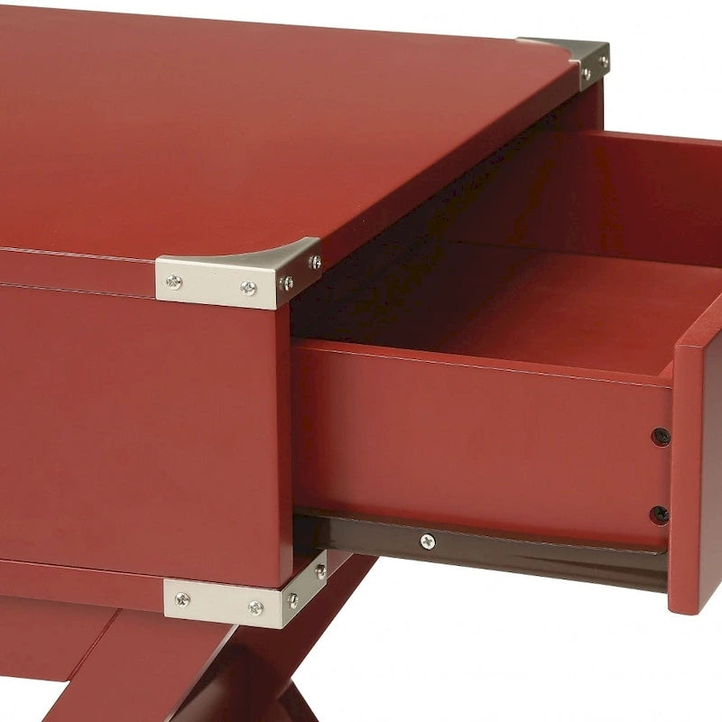 Mesa Auxiliar con Cajón Patas Cruzadas de la Cruz Roja – Capacidad 1
