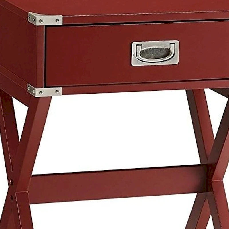 Mesa Auxiliar con Cajón Patas Cruzadas de la Cruz Roja – Capacidad 1