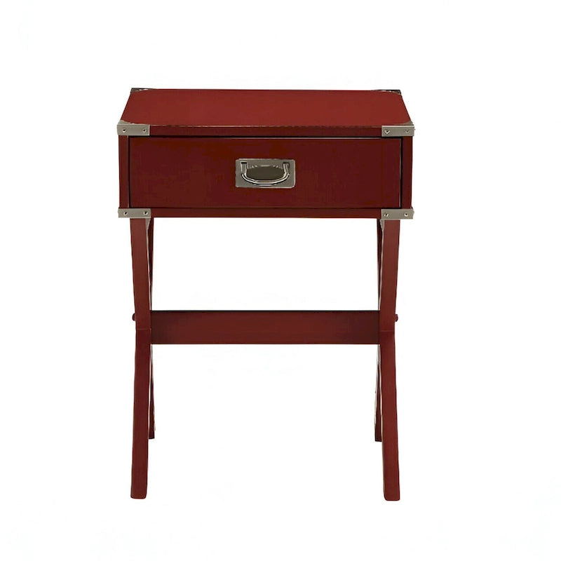 Mesa Auxiliar con Cajón Patas Cruzadas de la Cruz Roja – Capacidad 1