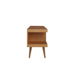 Mueble para TV Mid-Century Blanco / Crema / Negro, apto para TV de hasta 50", montaje por 1 persona