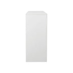 Aparador de alto brillo de 3 puertas blanco/negro con luz LED, unidad individual