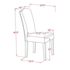 Juego de comedor rectangular negro con cepillado de alambre – Mesa de patas cruzadas y sillas Parson (5/6/7 piezas)