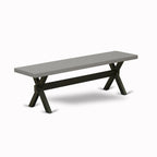 Juego de comedor rectangular negro con cepillado de alambre – Mesa de patas cruzadas y sillas Parson (5/6/7 piezas)