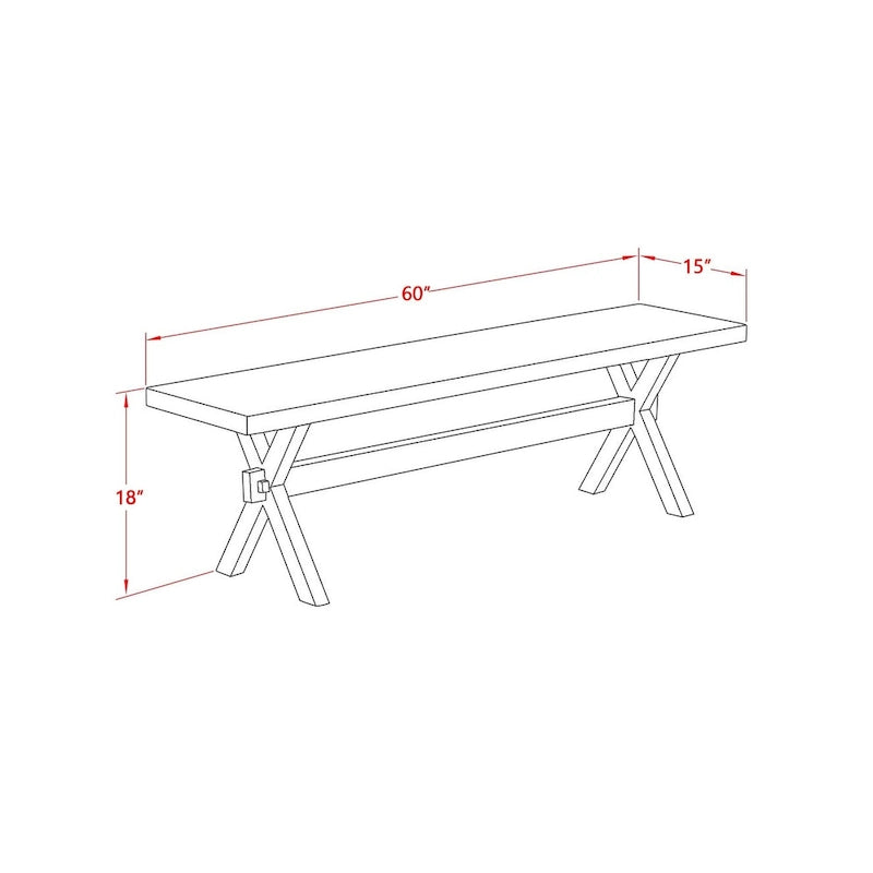 Juego de comedor rectangular negro con cepillado de alambre – Mesa de patas cruzadas y sillas Parson (5/6/7 piezas)