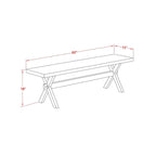 Juego de comedor rectangular negro con cepillado de alambre – Mesa de patas cruzadas y sillas Parson (5/6/7 piezas)