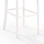 Taburete alto de bar estilo rústico blanco, juego de 2