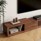 Mueble de TV extensible de nogal con 4 cajones, para televisores de hasta 118"