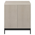 Blanco / Blanco Alder / Negro Veteado – Armario auxiliar de doble puerta de 28"