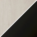 Blanco / Blanco Alder / Negro Veteado – Armario auxiliar de doble puerta de 28"
