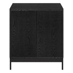 Blanco / Blanco Alder / Negro Veteado – Armario auxiliar de doble puerta de 28"